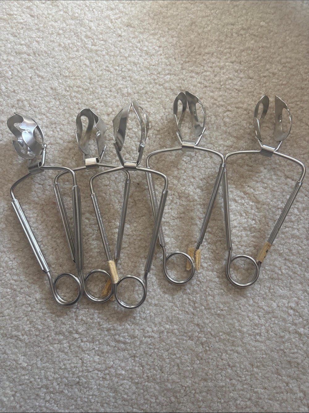 Vintage set of 5 escargot/snail tongs - made in Japan